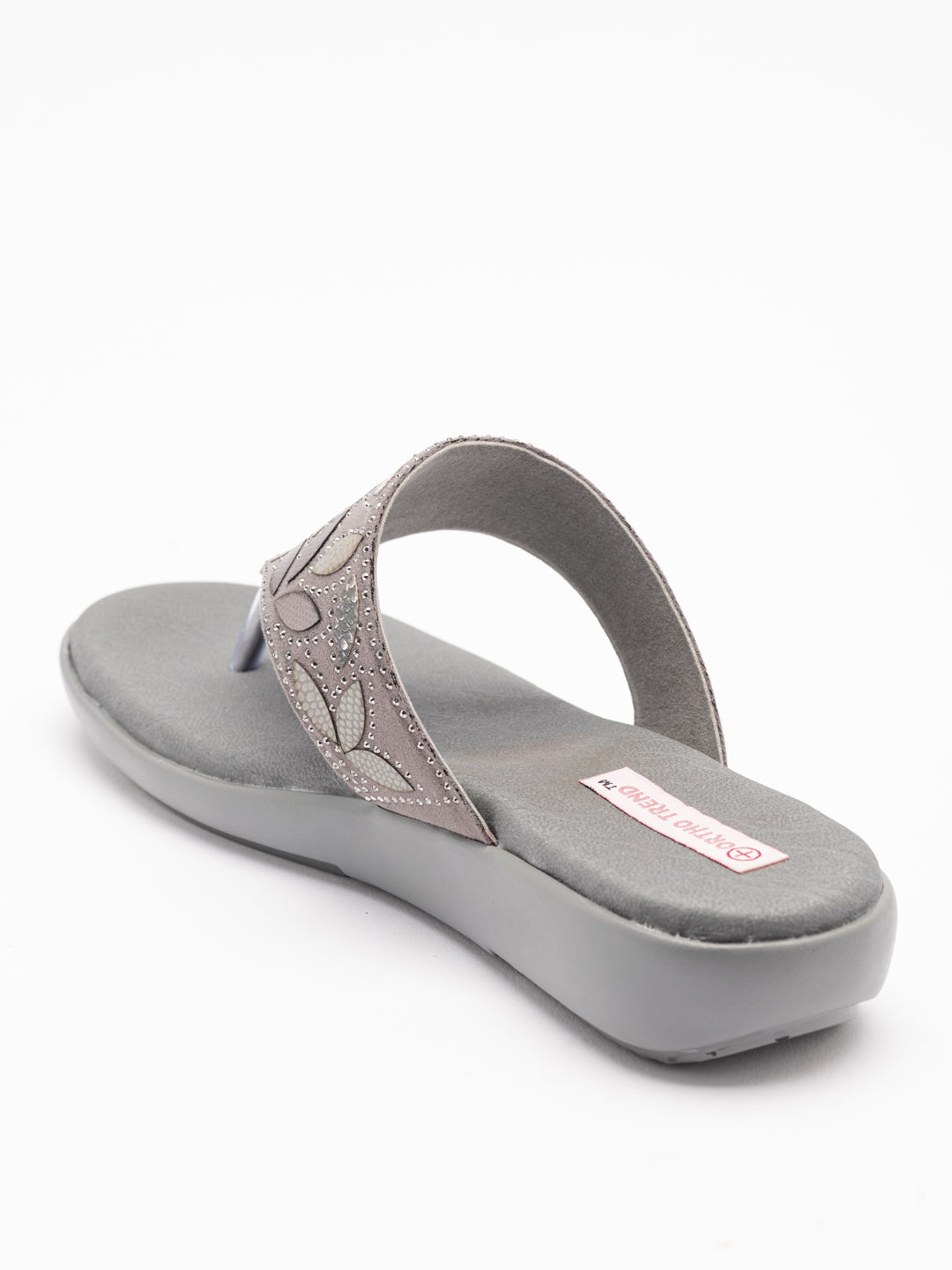 ORTHO TREND Women's Flats Ortho comfort-Light weight Flats Good for Knee & Foot Pain-Grey