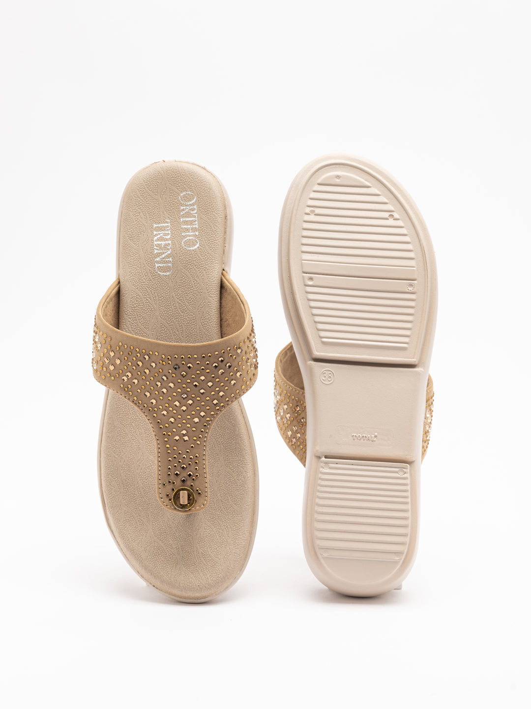 ORTHO TREND Women's Flats Ortho comfort-Light weight Flats Comfortable & Daily use-BEIGE