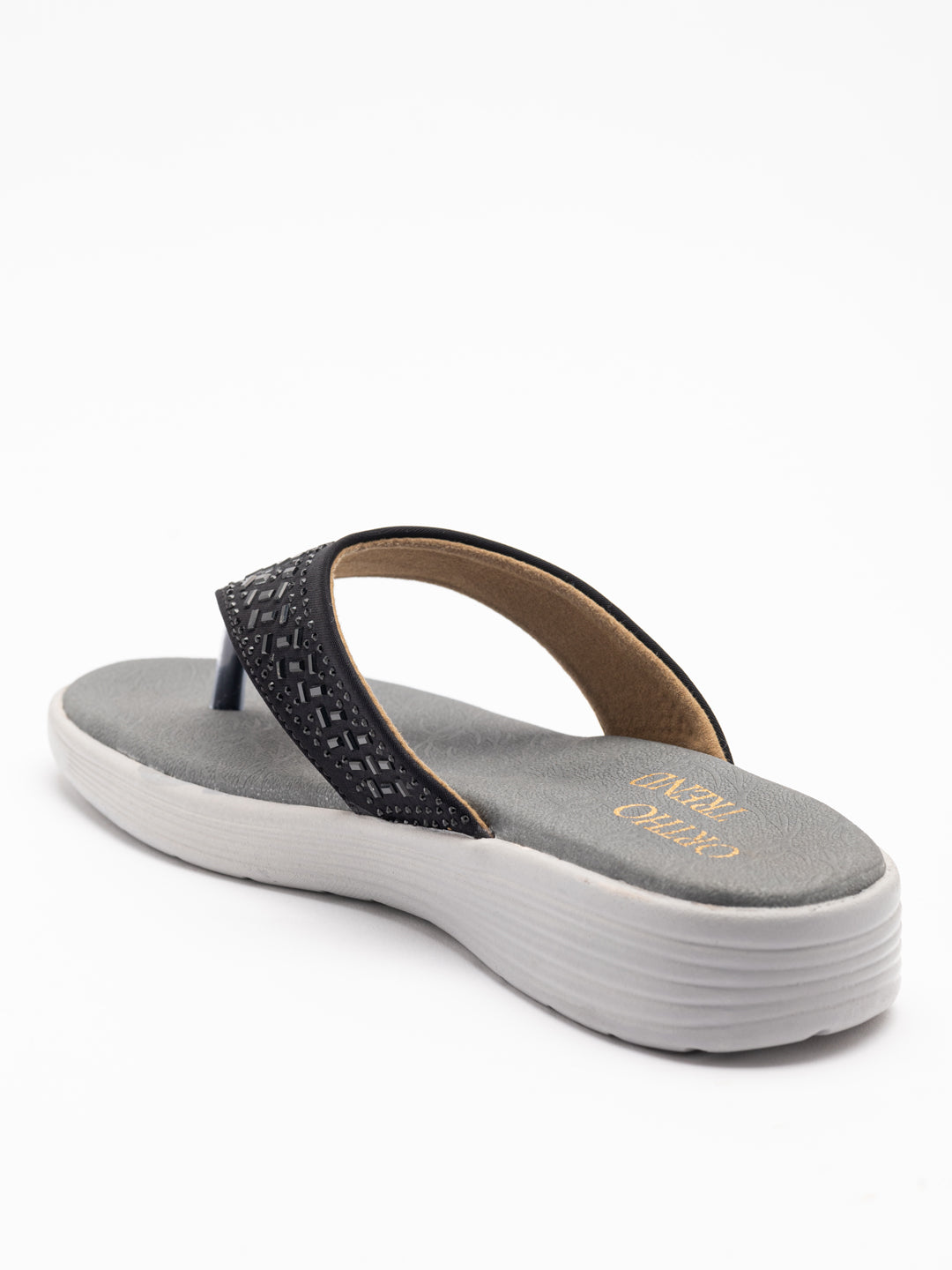 ORTHO TREND Women's Flats Ortho comfort-Light weight Flats Comfortable & Daily use-BLACK