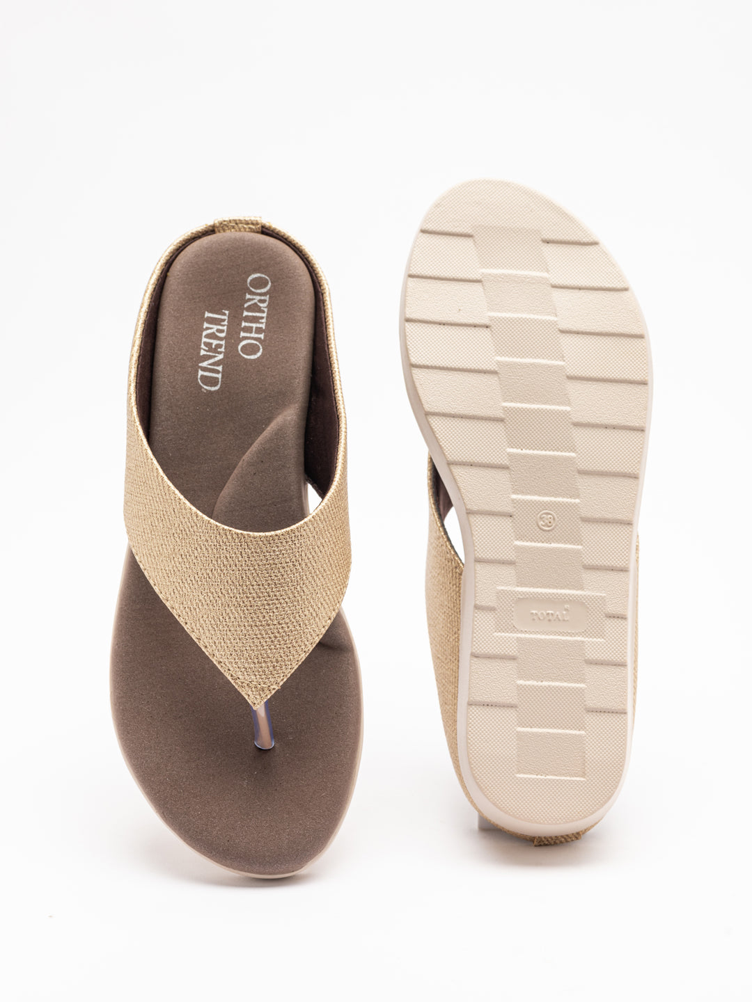 ORTHO TREND Women's Flats Ortho comfort-Light weight Flats Good for Knee & Daily use-BEIGE