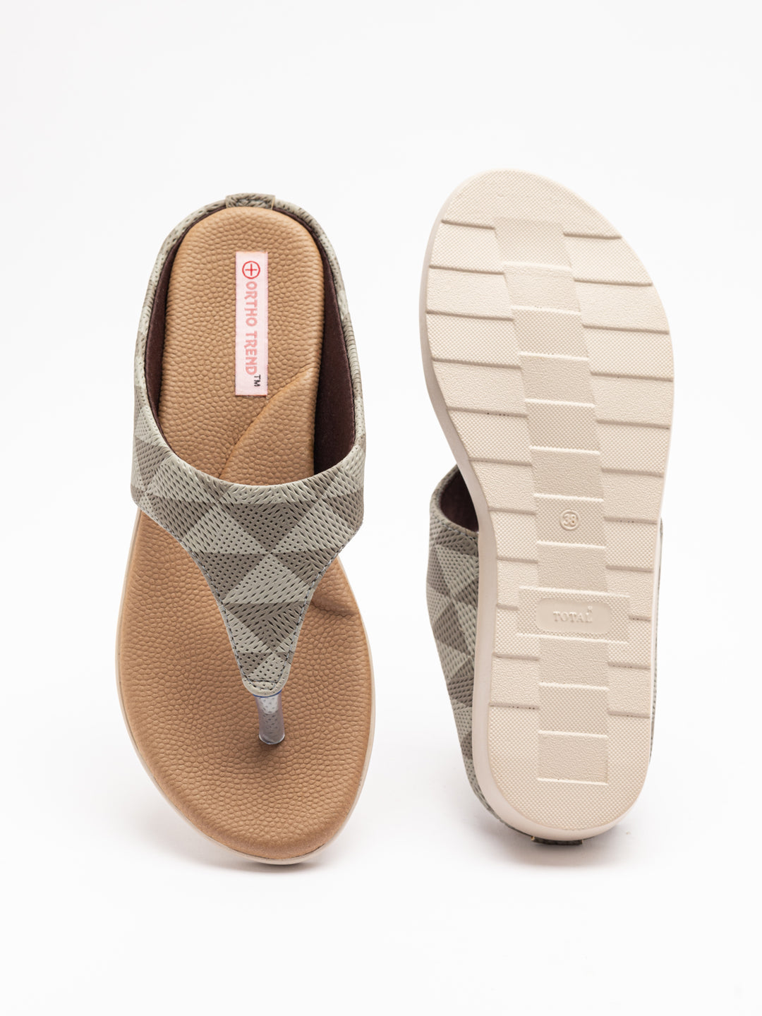 ORTHO TREND Women's Flats Ortho comfort-Light weight Flats Comfortable & Daily use-Grey