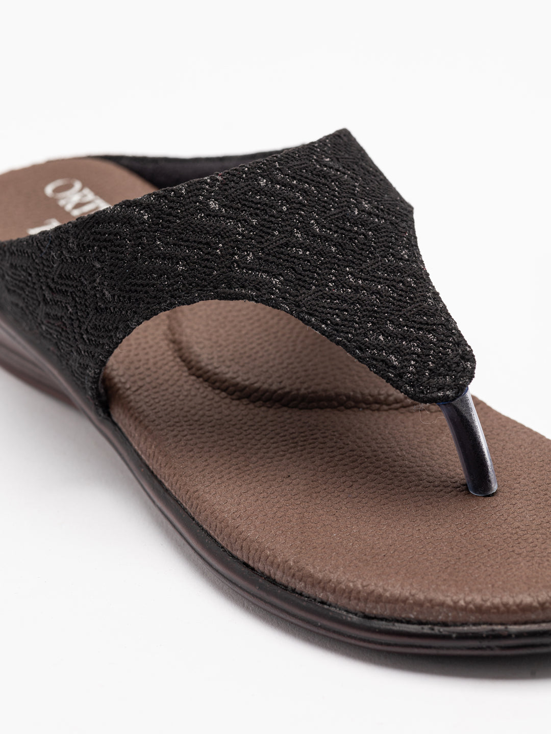 ORTHO TREND Women's Flats Ortho comfort-Light weight Flats Good for Knee & Foot Pain-BLACK