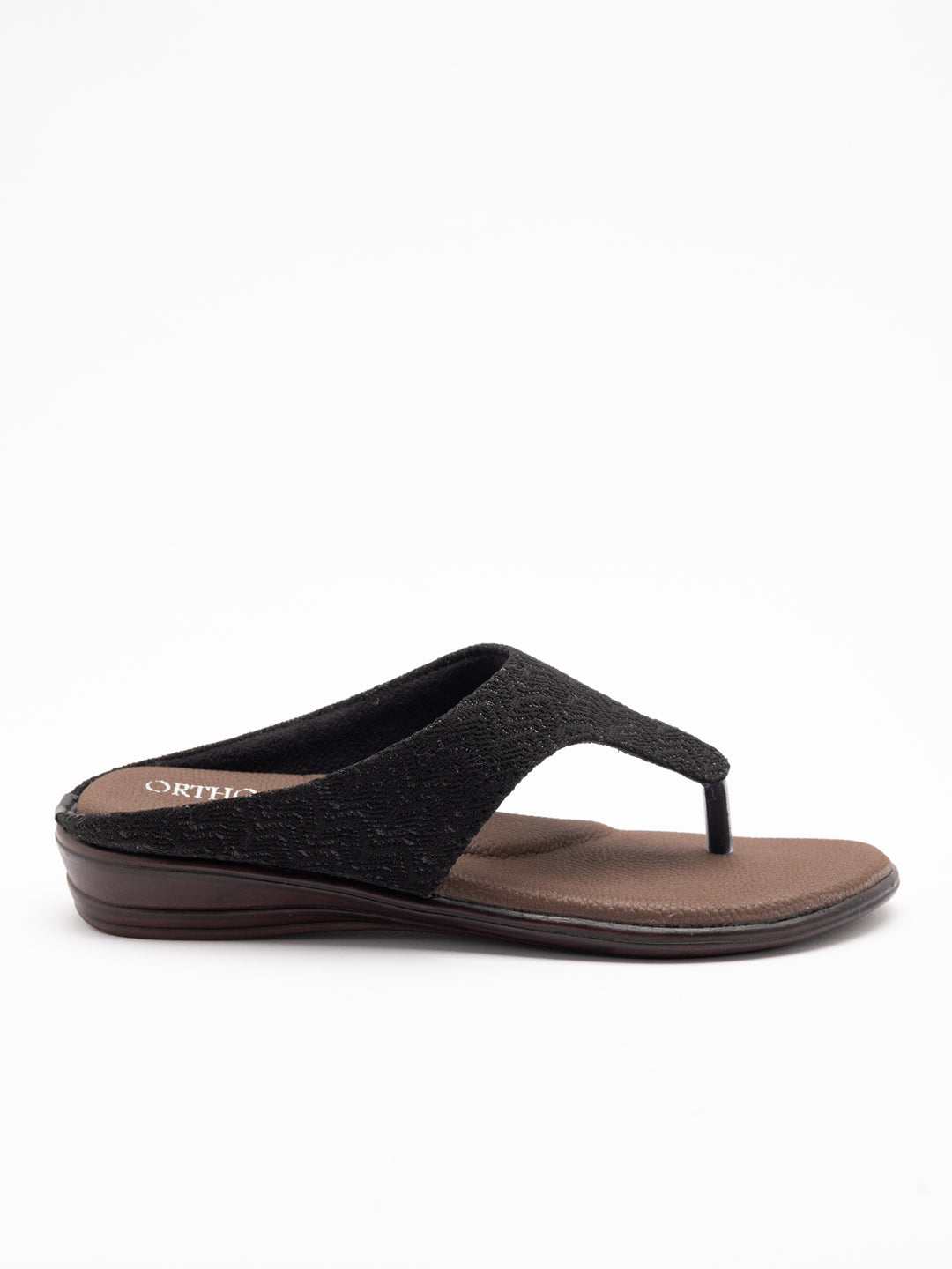 ORTHO TREND Women's Flats Ortho comfort-Light weight Flats Good for Knee & Foot Pain-BLACK