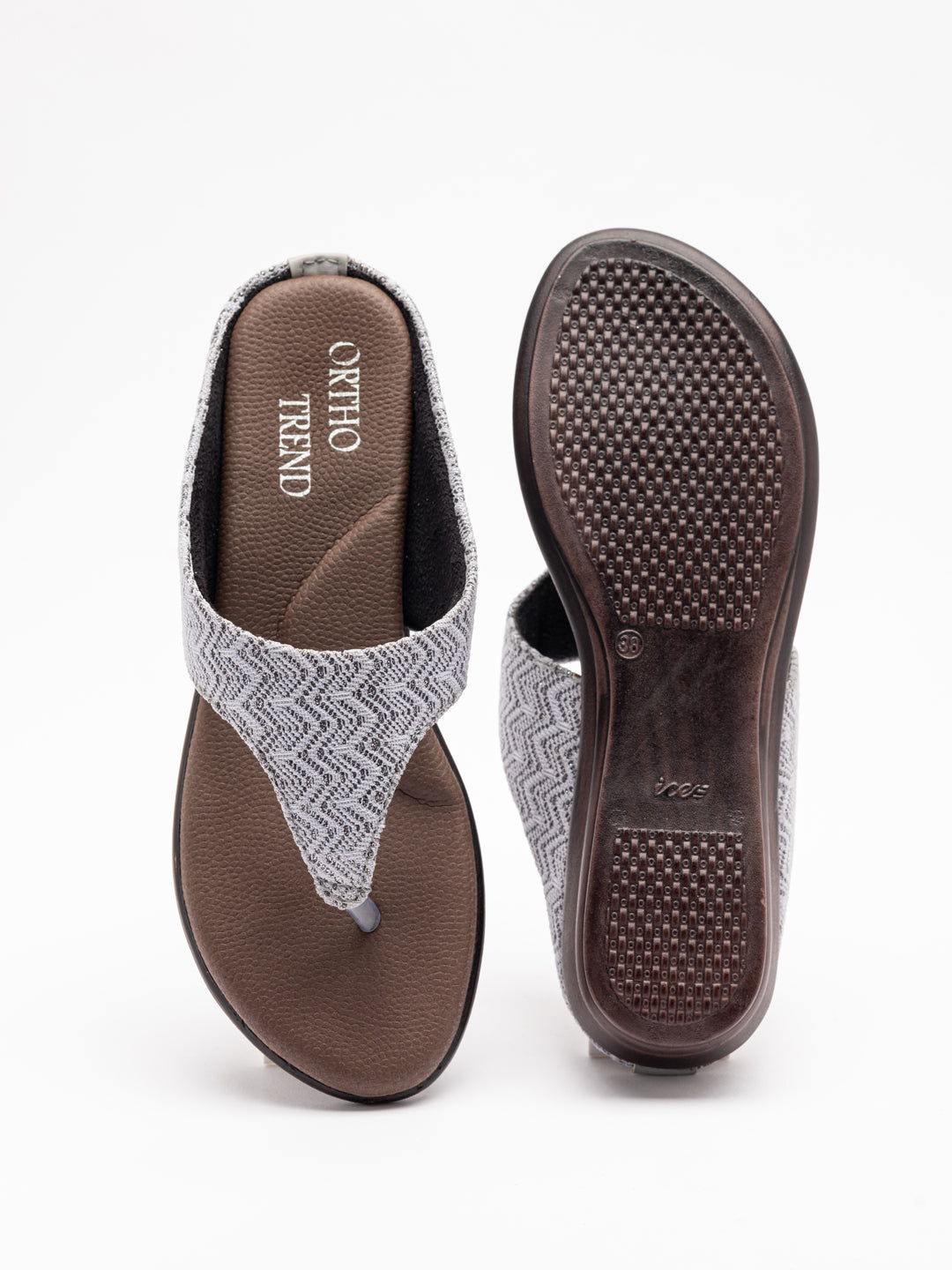 ORTHO TREND Women's Flats Ortho comfort-Light weight Flats Comfortable & Daily use-Grey