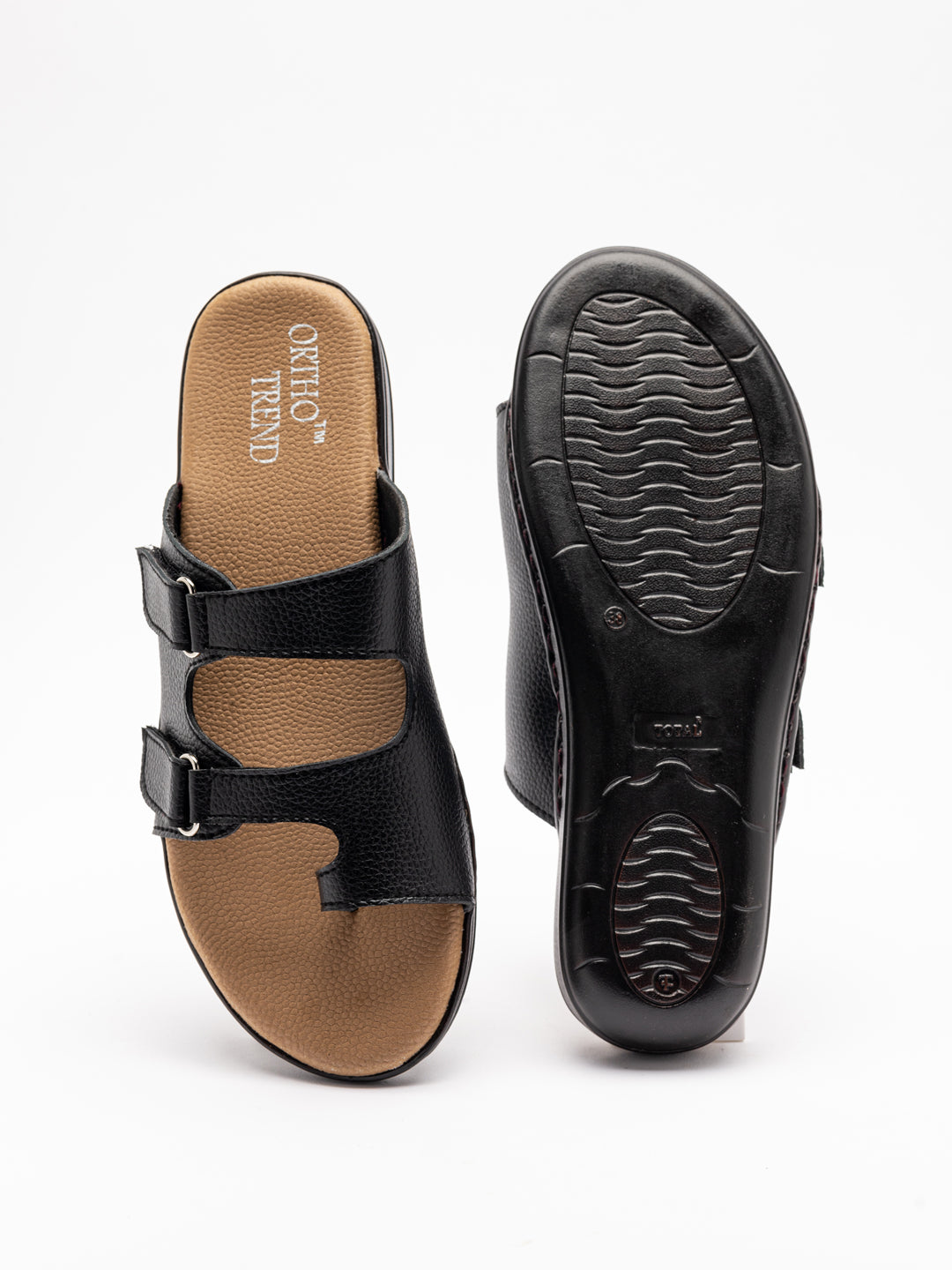 ORTHO TREND Women's Flats Ortho comfort-Light weight Flats Good for Foot Pain & Daily use-BLACK