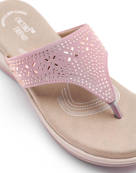 Ortho Trend Soft Open-Toe Slipper – Pink and Black