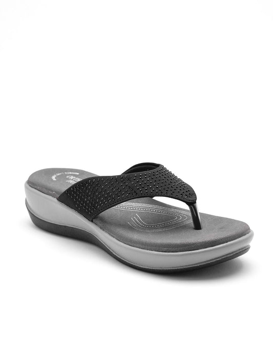 Ortho Trend Soft Open-Toe Comfortable & Daily use Slipper – Black and Pink