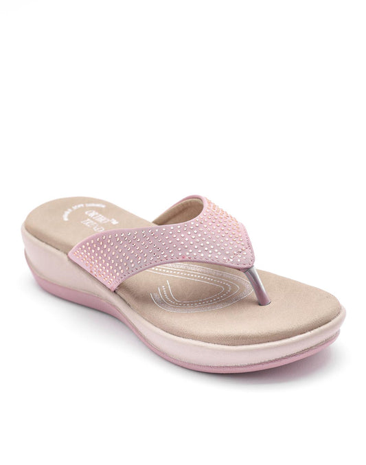Ortho Trend Soft Open-Toe Comfortable & Daily use Slipper – Pink and Black