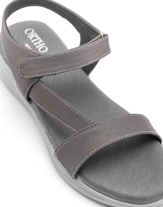 Ortho Trend Soft Adjustable Sandal – Gray