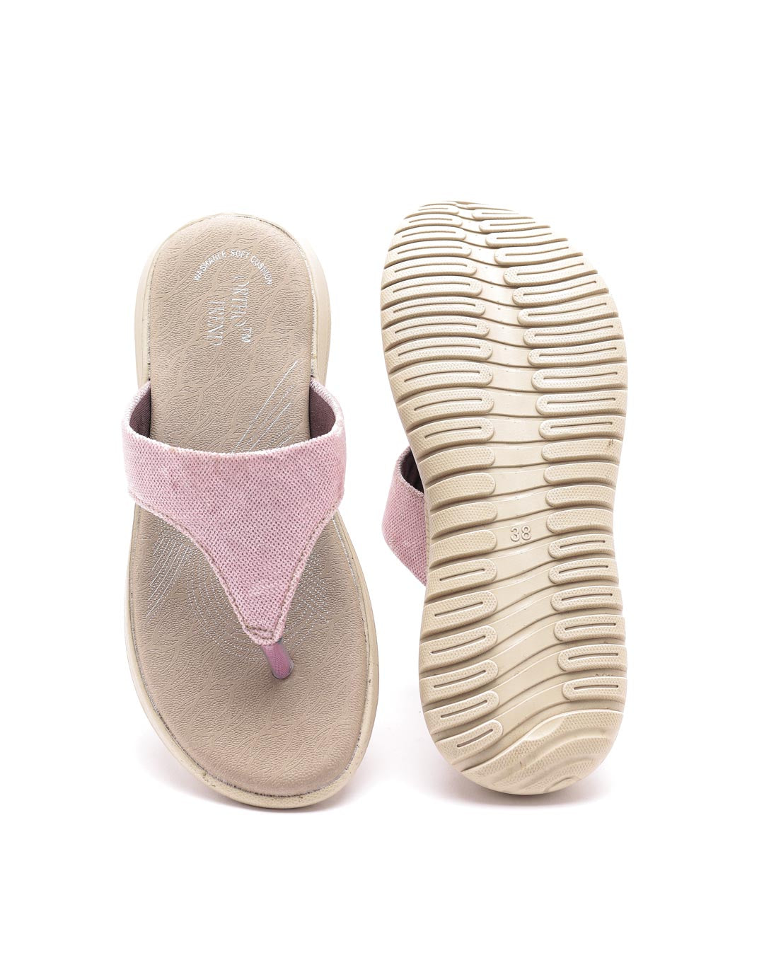 Ortho Trend Soft Open-Toe Comfort Slipper Light weight – Gray and Pink