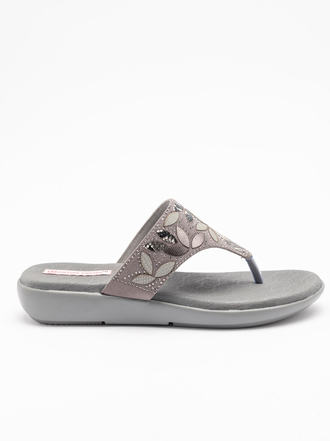 ORTHO TREND Women's Flats Ortho comfort-Light weight Flats Good for Knee & Foot Pain-Grey