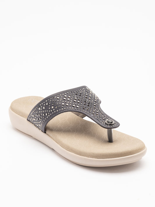 ORTHO TREND Women's Flats Ortho comfort-Light weight Flats Lightweight & Stylish -Grey