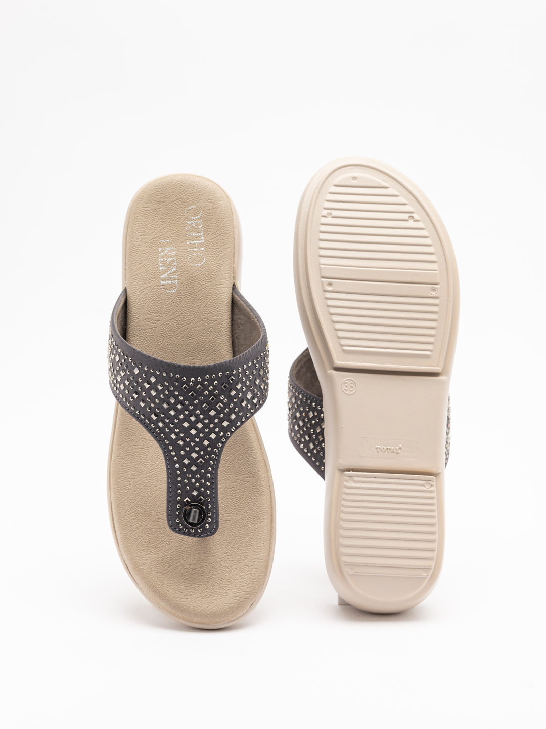 ORTHO TREND Women's Flats Ortho comfort-Light weight Flats Lightweight & Stylish -Grey