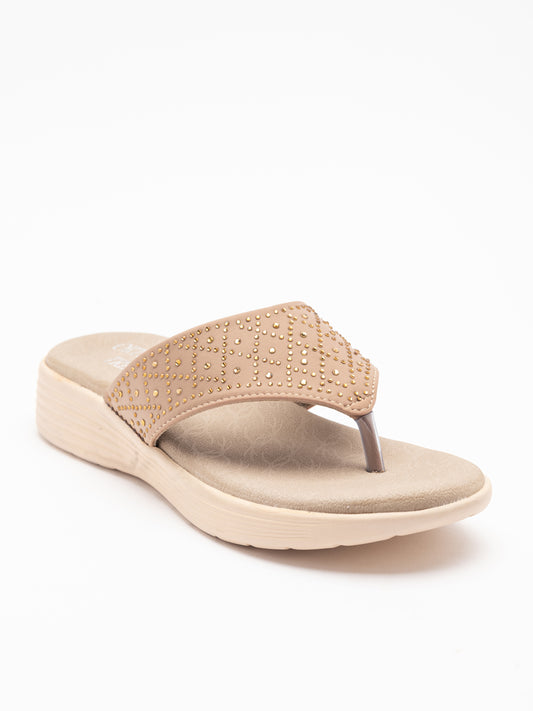 ORTHO TREND Women's Flats Ortho comfort-Light weight Flats Comfortable & Daily use-BEIGE
