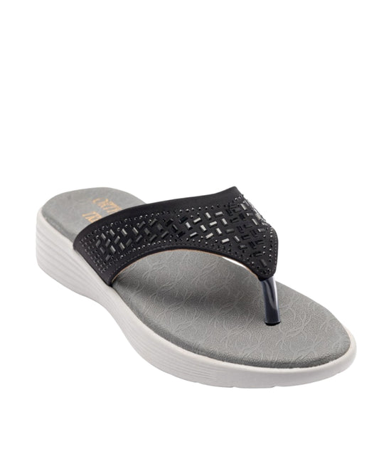 ORTHO TREND Women's Flats Ortho comfort-Light weight Flats Comfortable & Daily use-BLACK