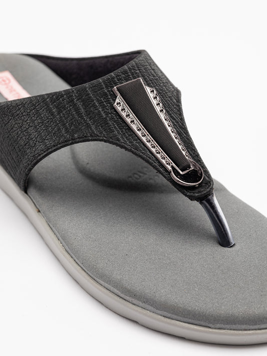 ORTHO TREND Women's Flats Ortho comfort-Light weight Flats Comfortable & Daily use-BLACK