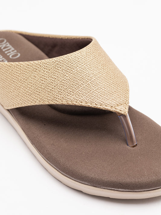 ORTHO TREND Women's Flats Ortho comfort-Light weight Flats Good for Knee & Daily use-BEIGE
