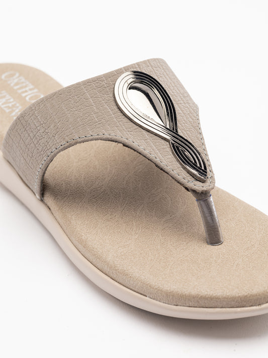 ORTHO TREND Women's Flats Ortho comfort-Light weight Flats Comfortable & Good for Knee-BEIGE