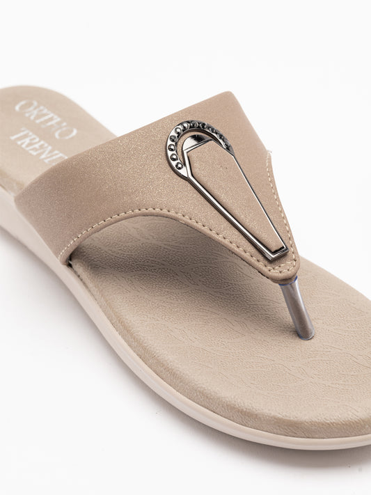 ORTHO TREND Women's Flats Ortho comfort-Light weight Flats Comfortable & Daily use-BEIGE