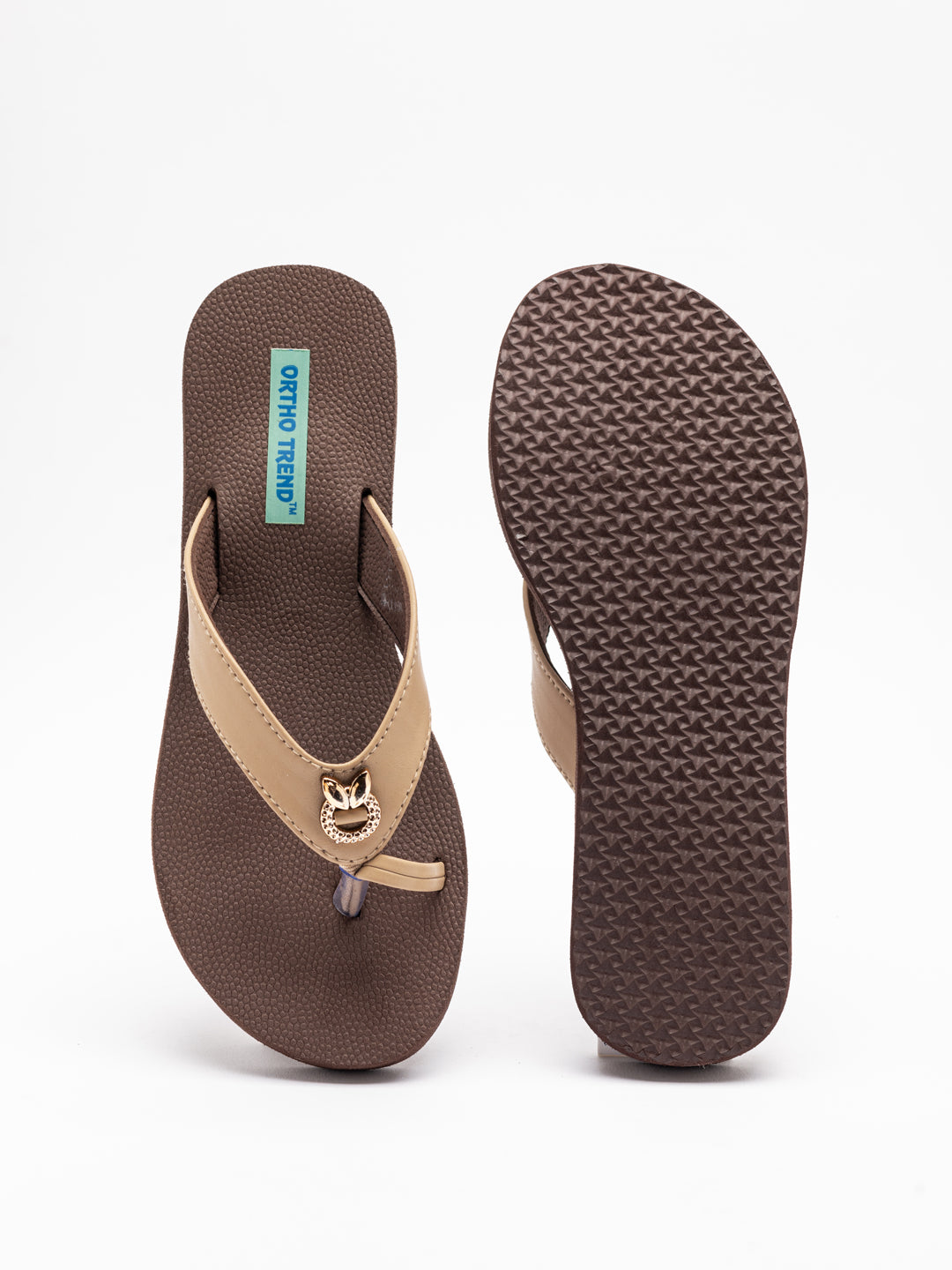 ORTHO TREND Women's Flats Ortho comfort-Light weight Flats Comfortable & Daily use-BEIGE