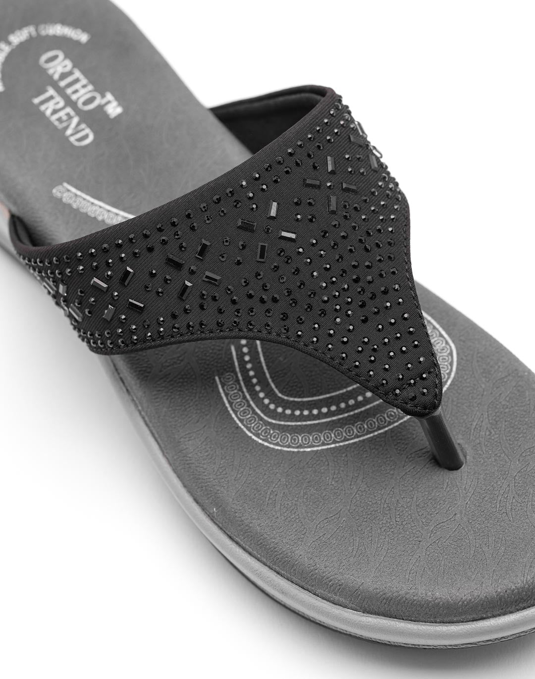 Ortho Trend Soft Open-Toe Slipper – Black and Pink