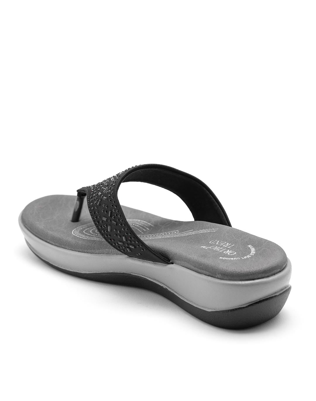 Ortho Trend Soft Open-Toe Slipper – Black and Pink