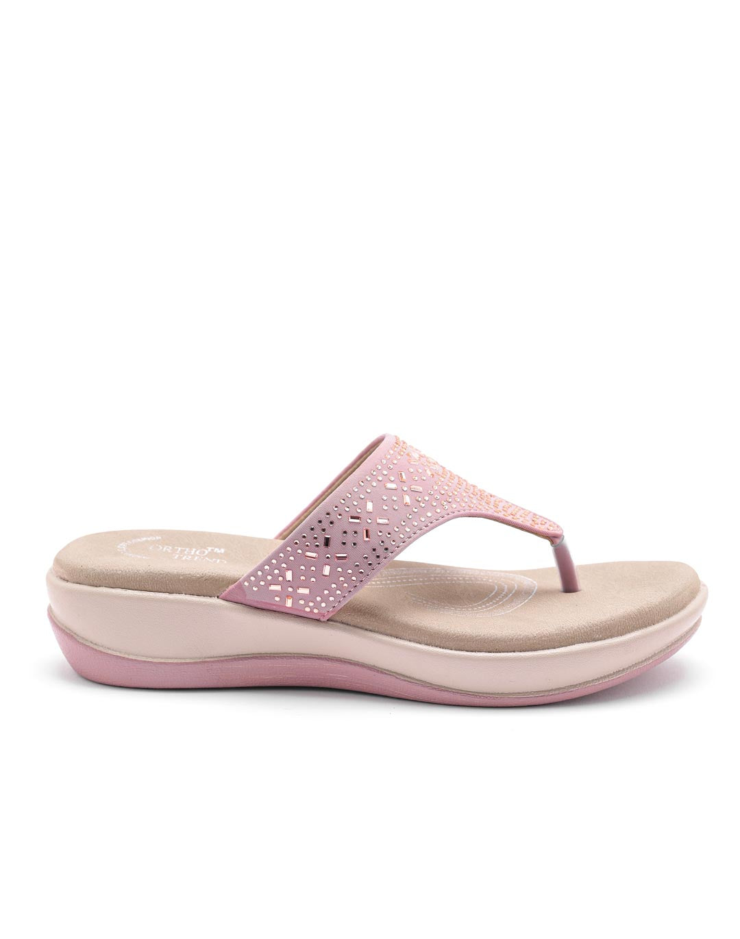 Ortho Trend Soft Open-Toe Slipper – Black and Pink
