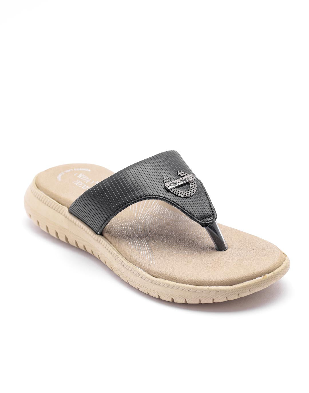 Ortho Trend Soft Open-Toe Slipper – Pink and Black