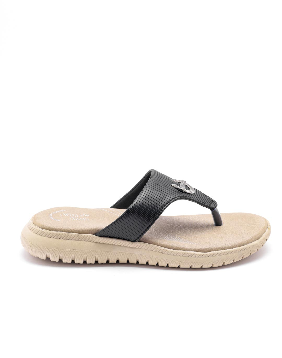Ortho Trend Soft Open-Toe Slipper – Pink and Black