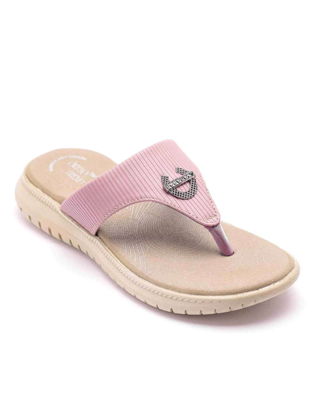 Ortho Trend Soft Open-Toe Slipper – Pink and Black