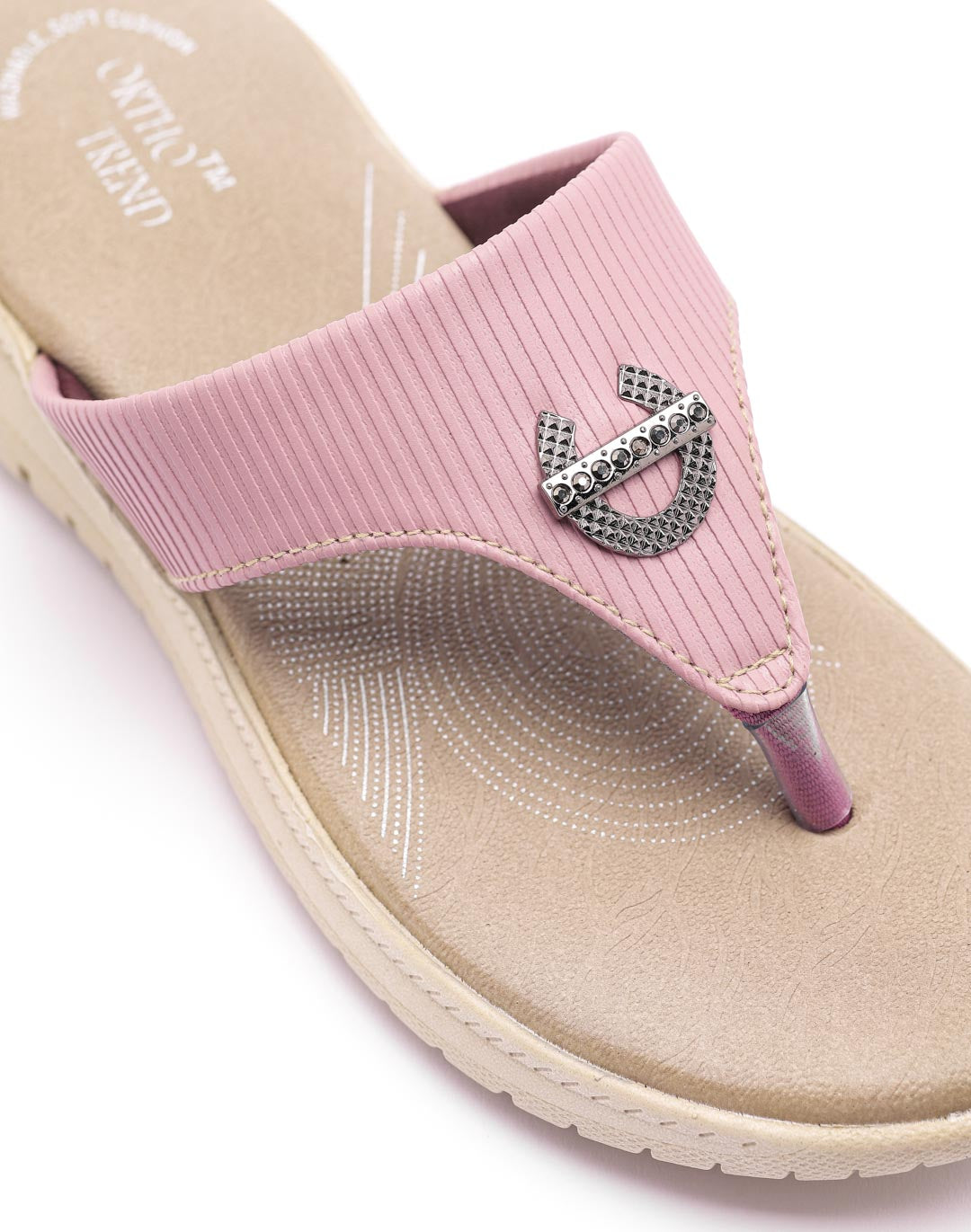 Ortho Trend Soft Open-Toe Slipper – Pink and Black