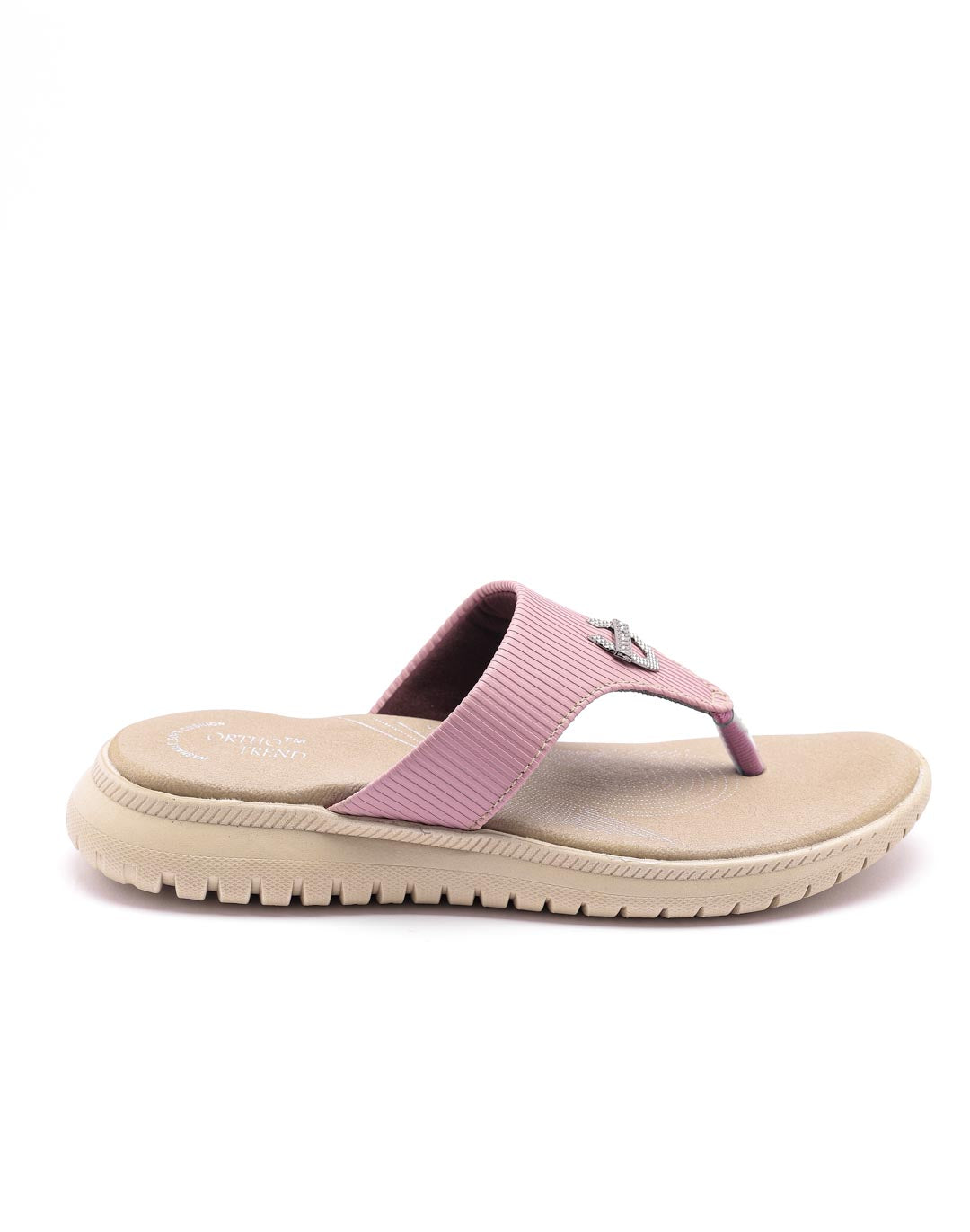 Ortho Trend Soft Open-Toe Slipper – Pink and Black