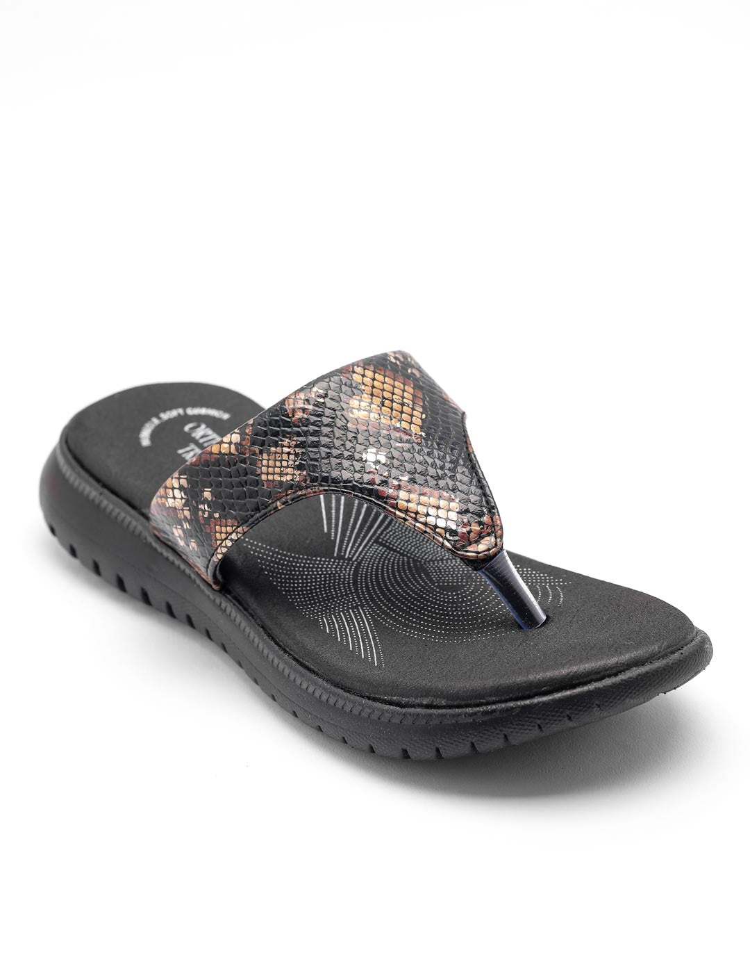 Ortho Trend Soft Open-Toe Comfort Slipper – Black