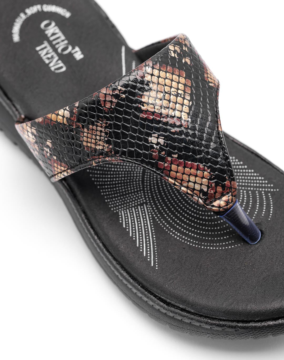 Ortho Trend Soft Open-Toe Comfort Slipper – Black