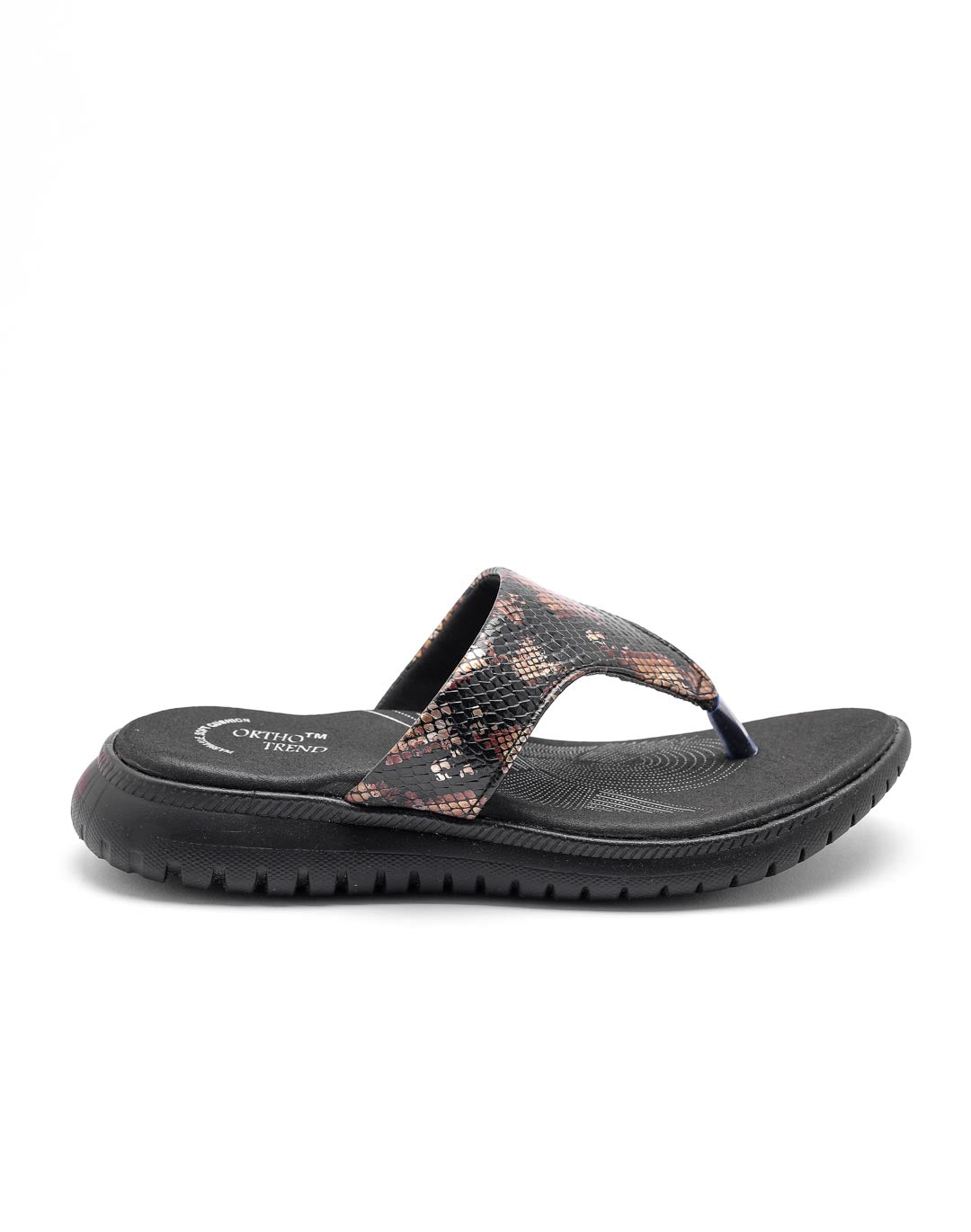 Ortho Trend Soft Open-Toe Comfort Slipper – Black