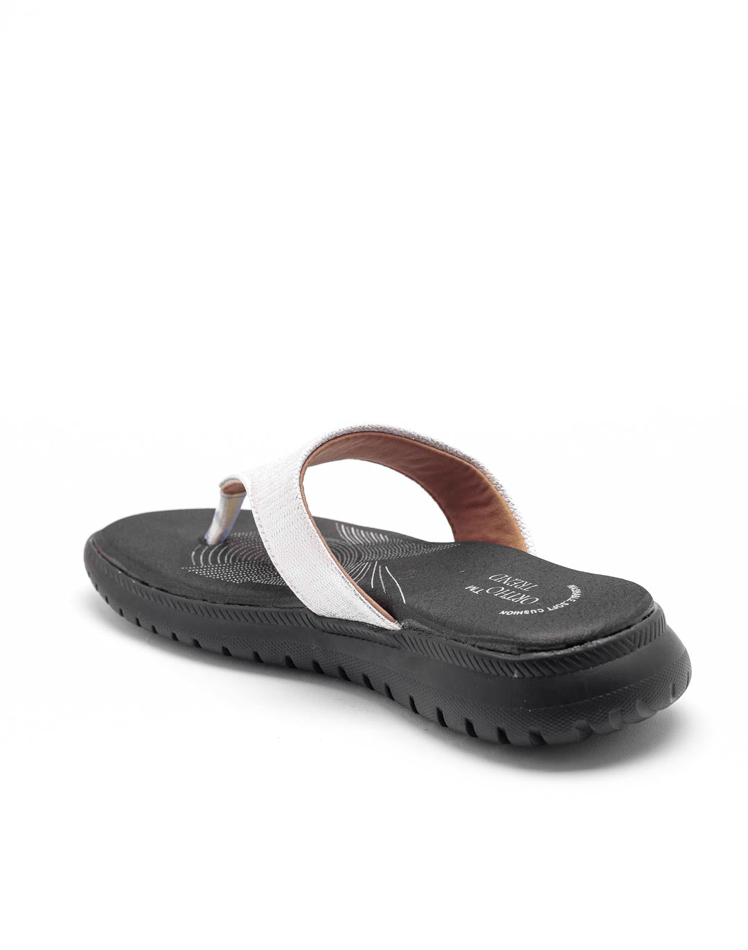 Ortho Trend Soft Open-Toe Comfort Slipper – Silver