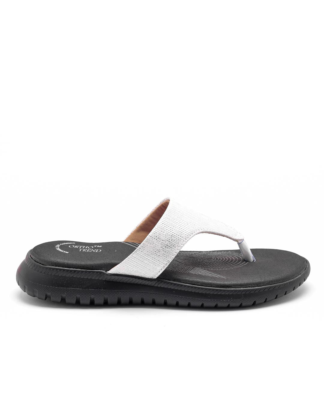 Ortho Trend Soft Open-Toe Comfort Slipper – Silver