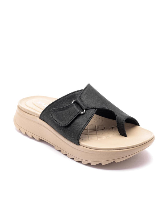 Ortho Trend Soft Footbed Open-Toe Slipper Daily use slipper Black and Gray