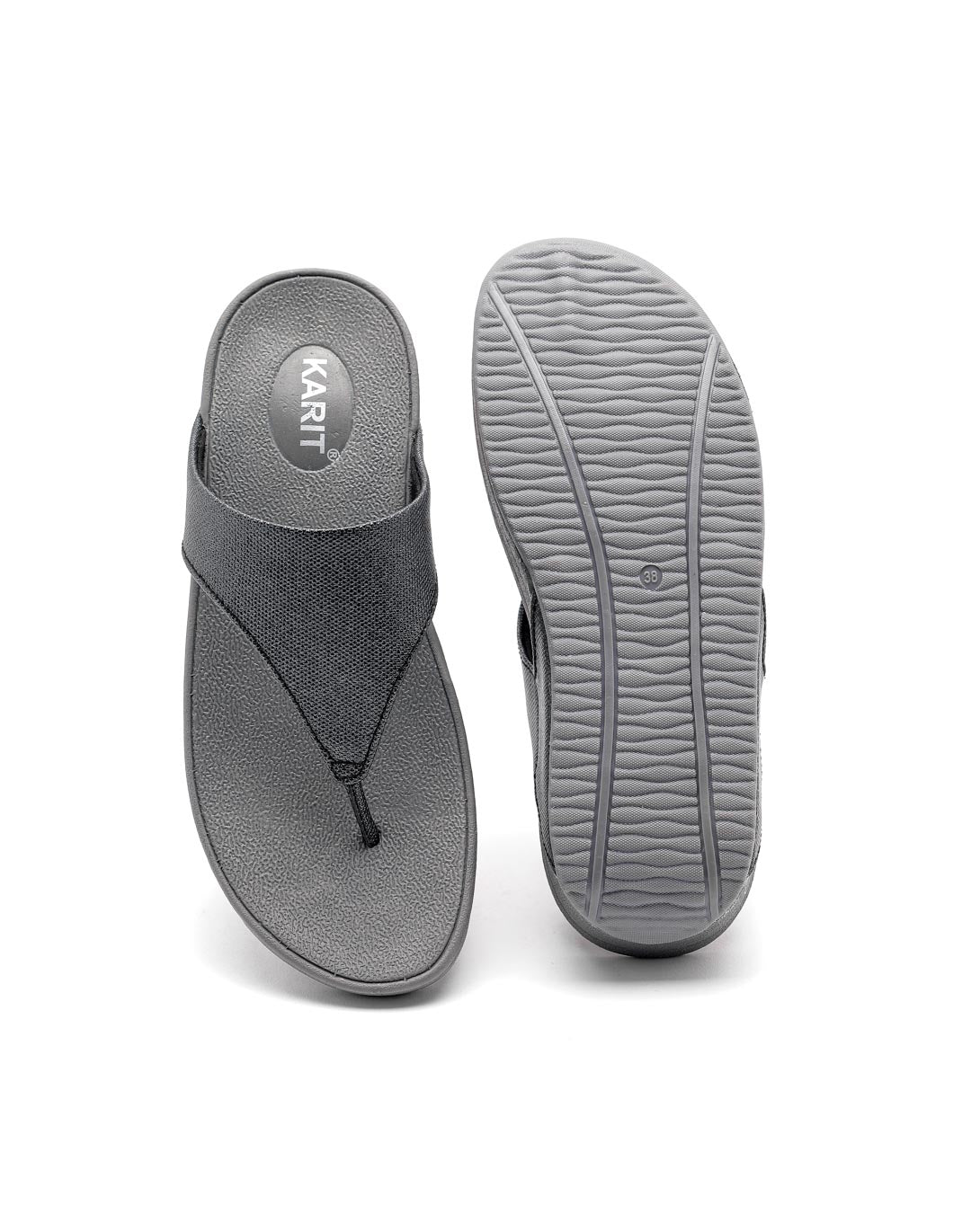 Ortho Trend Platform Soft Footbed Open-Toe – Gray and Pink