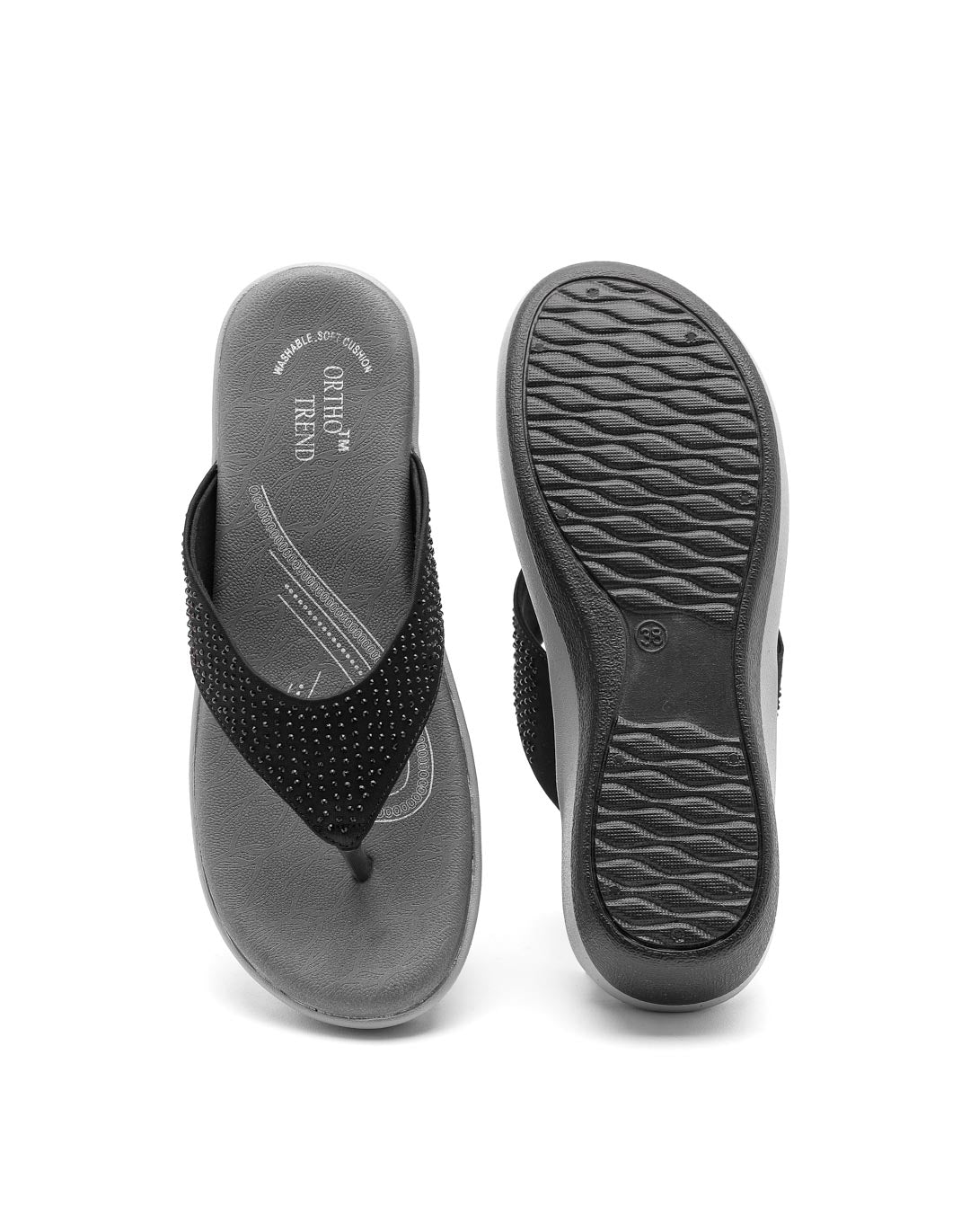 Ortho Trend Soft Open-Toe Comfortable & Daily use Slipper – Pink and Black