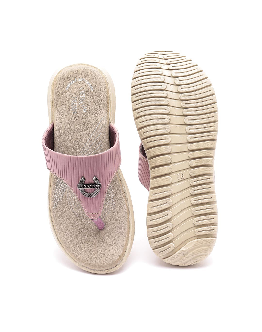 Ortho Trend Soft Open-Toe Slipper – Pink and Black