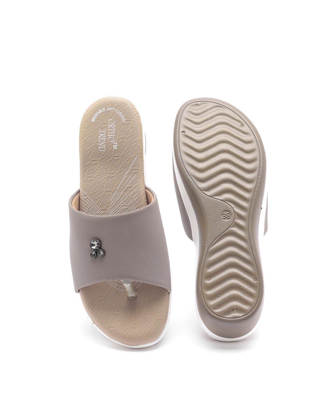 Ortho Trend Soft Comfort Slide Comfortable & Daily use – Pink and Khaki